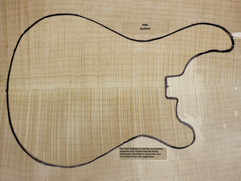 Maple Flame Archtop Guitar set, 0.73" thick (Great Figure) - Stock# 6-3898