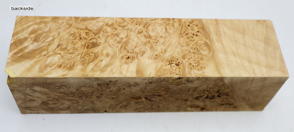 Maple Burl Spindle Square 2.75" x 10" long (HIGH FIGURE) - Stock# 6-3909