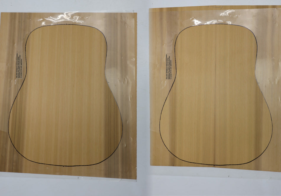 Red Cedar Dreadnought, 2 Guitar Sets 0.16" thick (+Factory) - Stock# 6-3918