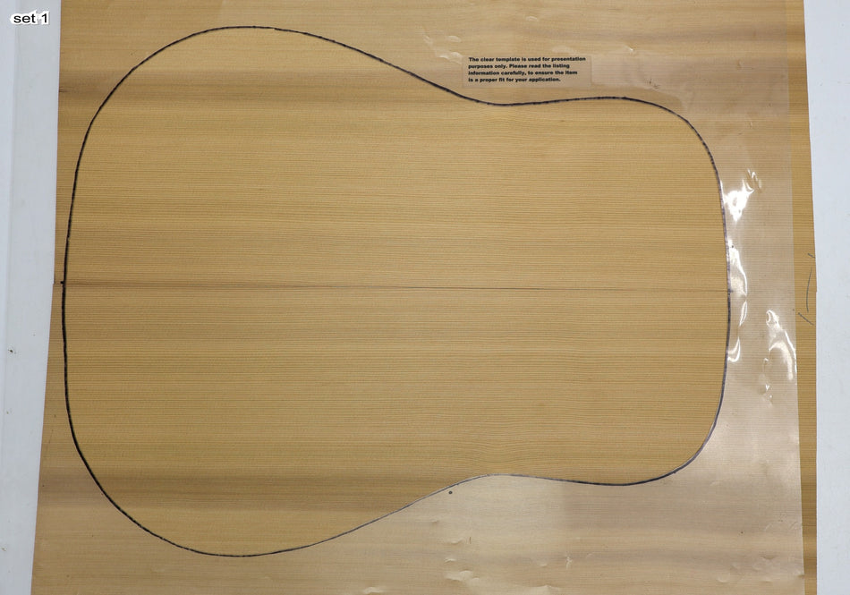 Red Cedar Dreadnought, 2 Guitar Sets 0.16" thick (+Factory) - Stock# 6-3918
