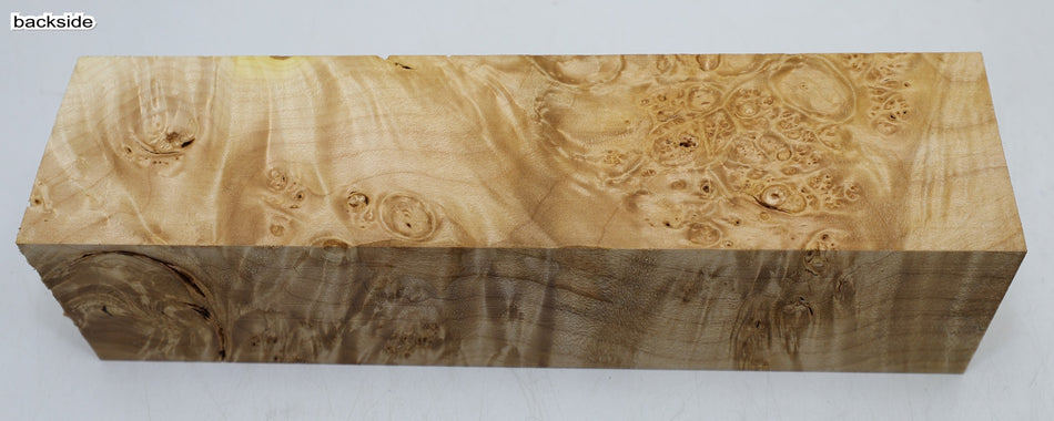 Maple Burl Spindle Square 2.75" x 11" long (GREAT FIGURE) - Stock# 6-3923