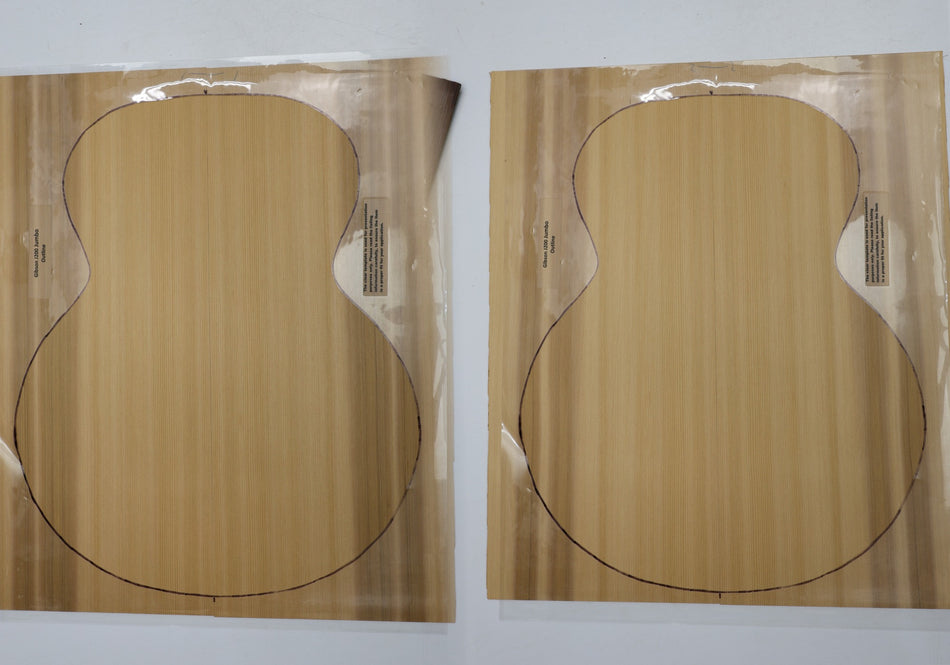 Red Cedar Jumbo, 2 Guitar Sets 0.16" thick (+Factory) - Stock# 6-3938