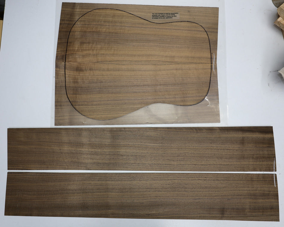 Back & Side set Walnut (Black), Dreadnought - Stock# 6-3961