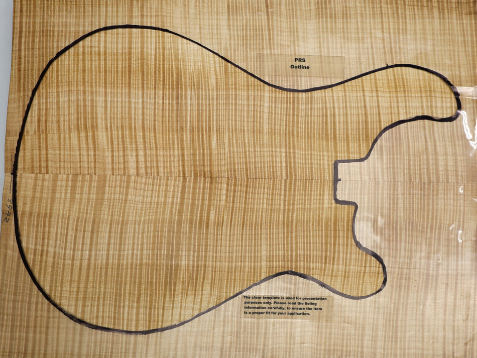 Maple Flame Archtop Guitar set, 1" thick (PREMIUM FIGURE 5★) - Stock# 6-3972