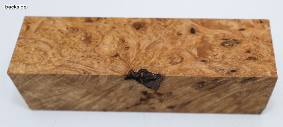 Maple Burl Spindle Square 2" x 7" long (GREAT FIGURE) - Stock# 6-3975