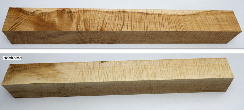 Maple Flame Square Spindle 3" x 3" x 26" (HIGH FIGURE, 2nd) - Stock# 6-3976