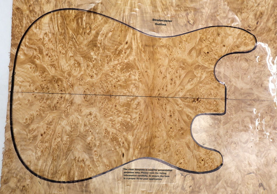 Maple Burl Guitar set, 0.24" thick (HIGH FIGURE 4★) - Stock# 6-3978