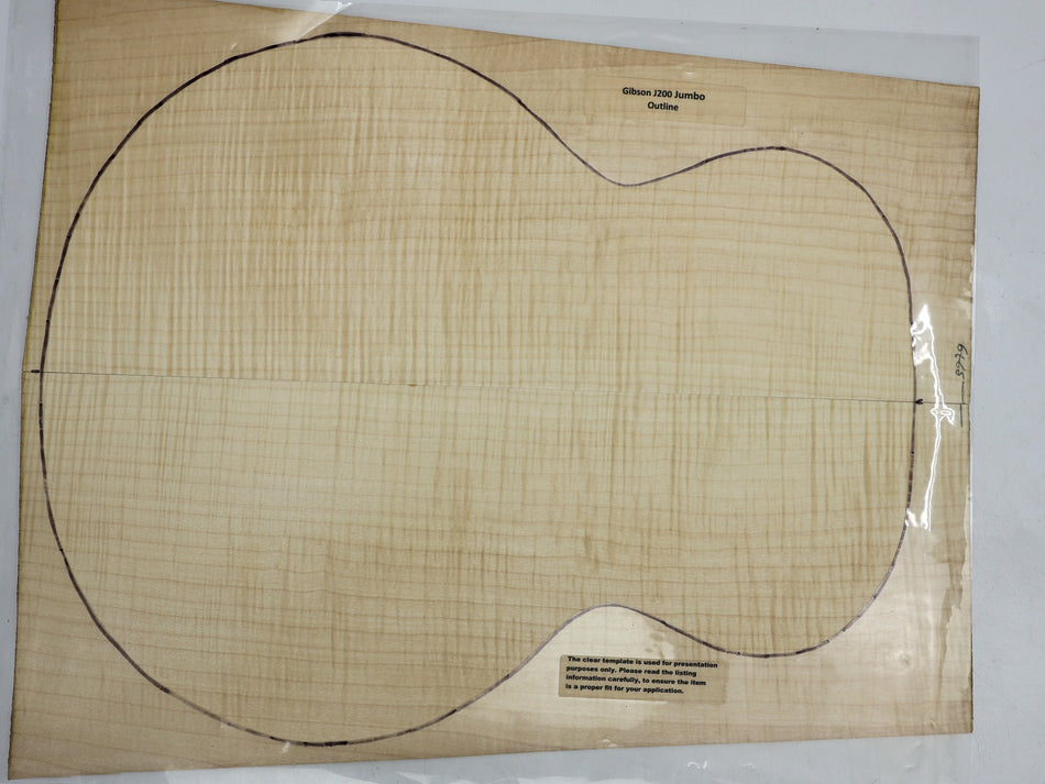 Maple Flame Guitar set, 0.21" thick (GREAT FIGURE) - Stock# 6-3979