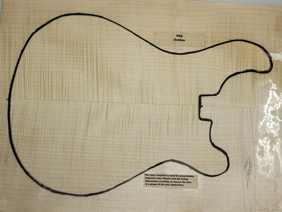 Maple Flame small Archtop set, 0.92" thick (Great Figure) - Stock# 6-3980