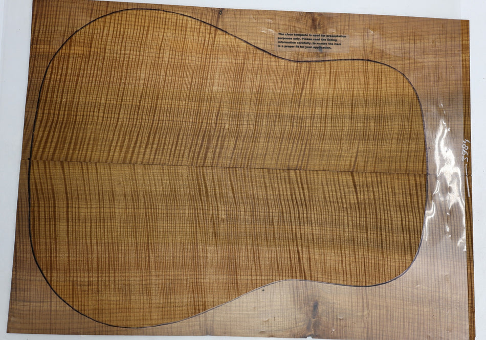 Torrefied Maple Flame Guitar set, 0.25" thick (PREMIUM FIGURE 5★) - Stock# 6-3984