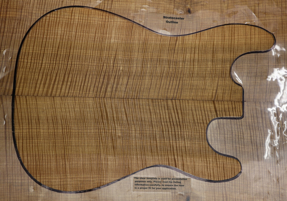Torrefied Maple Flame Guitar set, 0.25" thick (PREMIUM FIGURE 5★) - Stock# 6-3984