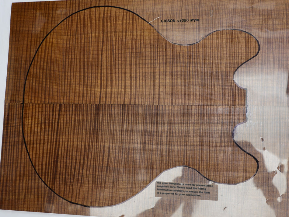 Torrefied Maple Flame Small Archtop set, 0.82" thick (PREMIUM FIGURE 5★) - Stock# 6-3985