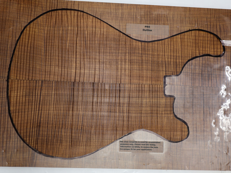 Torrefied Maple Flame Small Archtop set, 0.82" thick (PREMIUM FIGURE 5★) - Stock# 6-3985