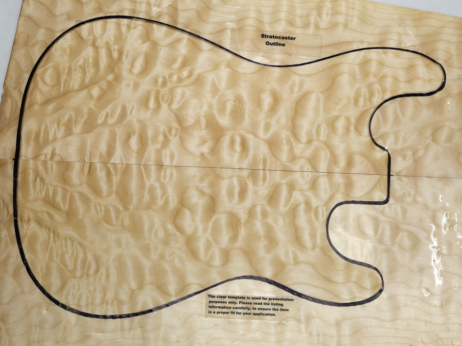 Quilt Guitar set, 0.19" thick (GREAT FIGURE) - Stock# 6-3986