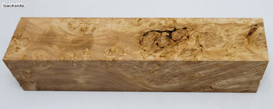 Maple Burl Spindle Square 2.85" x 13" long (GREAT FIGURE) - Stock# 6-3996