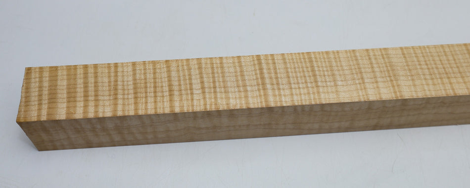 Maple Flame Square Spindle 2" x 21" long (HIGH FIGURE) - Stock# 6-4010