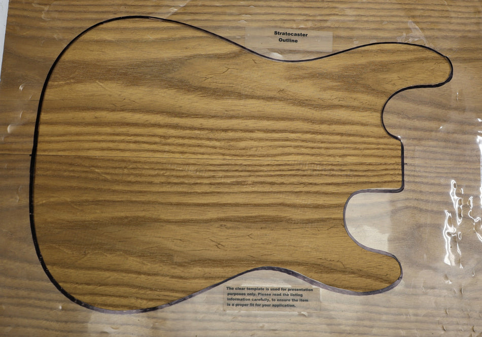 Torrefied White Ash body blank, unglued 2pc, 1.9" thick (PREMIUM) - Stock# 6-4011
