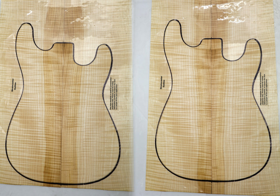 2 Matched Maple Flame Guitar sets, 0.27" thick (HIGH FIGURE) - Stock# 6-4019