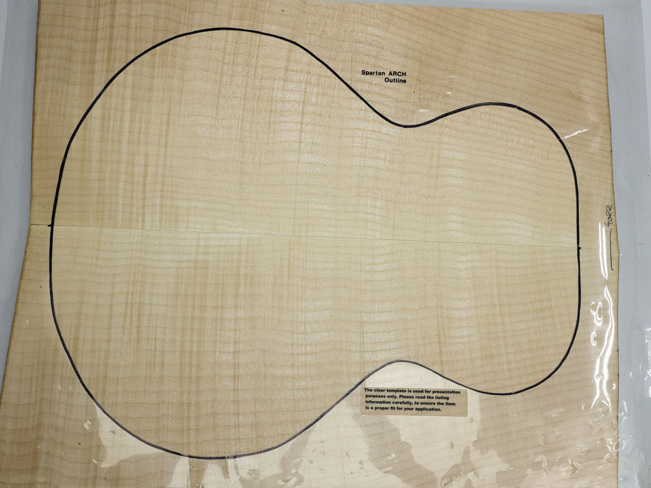 Maple Flame Archtop Guitar set, 1" thick - Stock# 6-4022