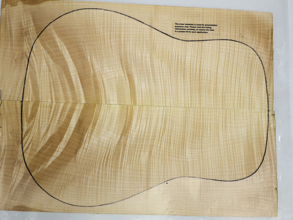 Maple Flame Guitar set, 0.19" thick (HIGH FIGURE) - Stock# 6-4023