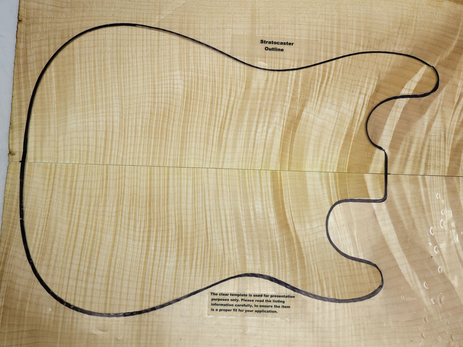 Maple Flame Guitar set, 0.19" thick (HIGH FIGURE) - Stock# 6-4023