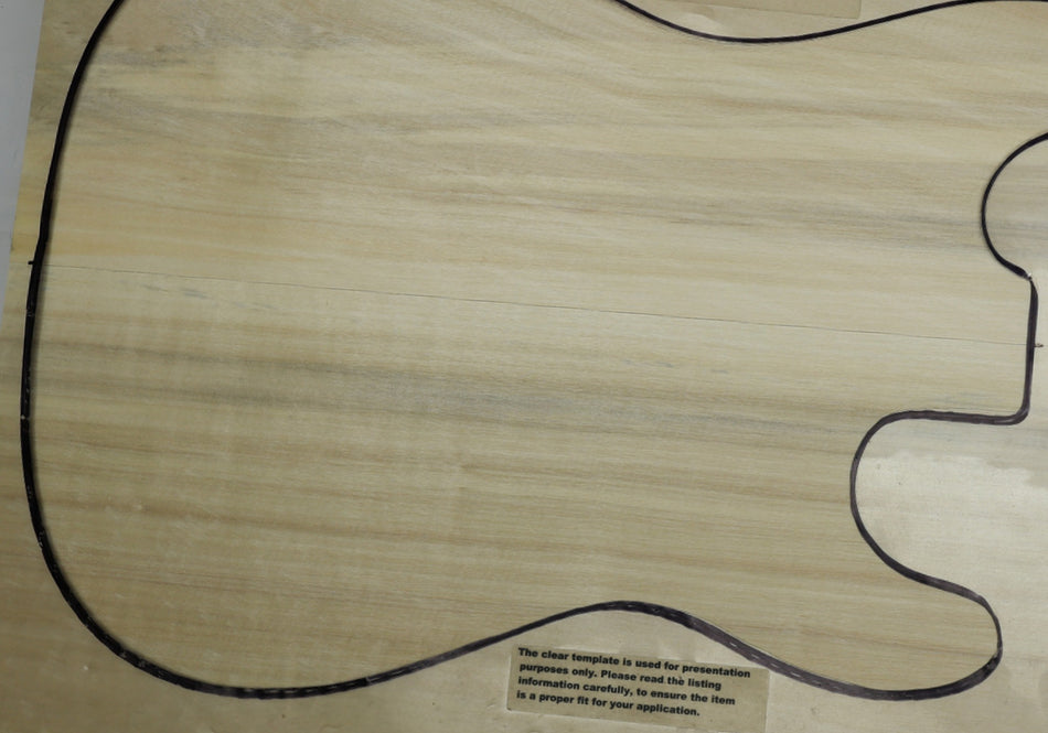 Tulip Poplar body blank, unglued 2pc, 1.82" thick - Stock# 6-4036