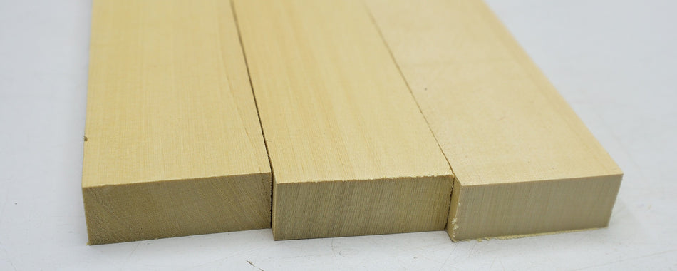 Alaskan Yellow Cedar Bracewood, 3 blocks 0.85" x 2" x 21" - Stock# 6-4038