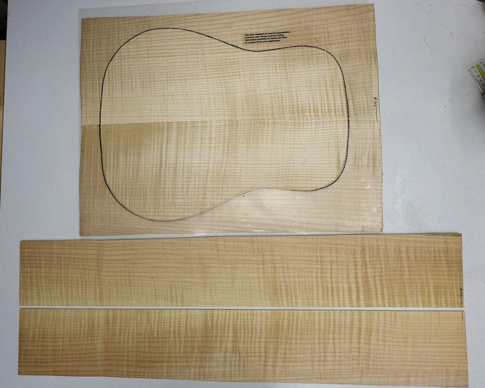 Back & Side set Maple Flame, Dreadnought - Stock# 6-4049