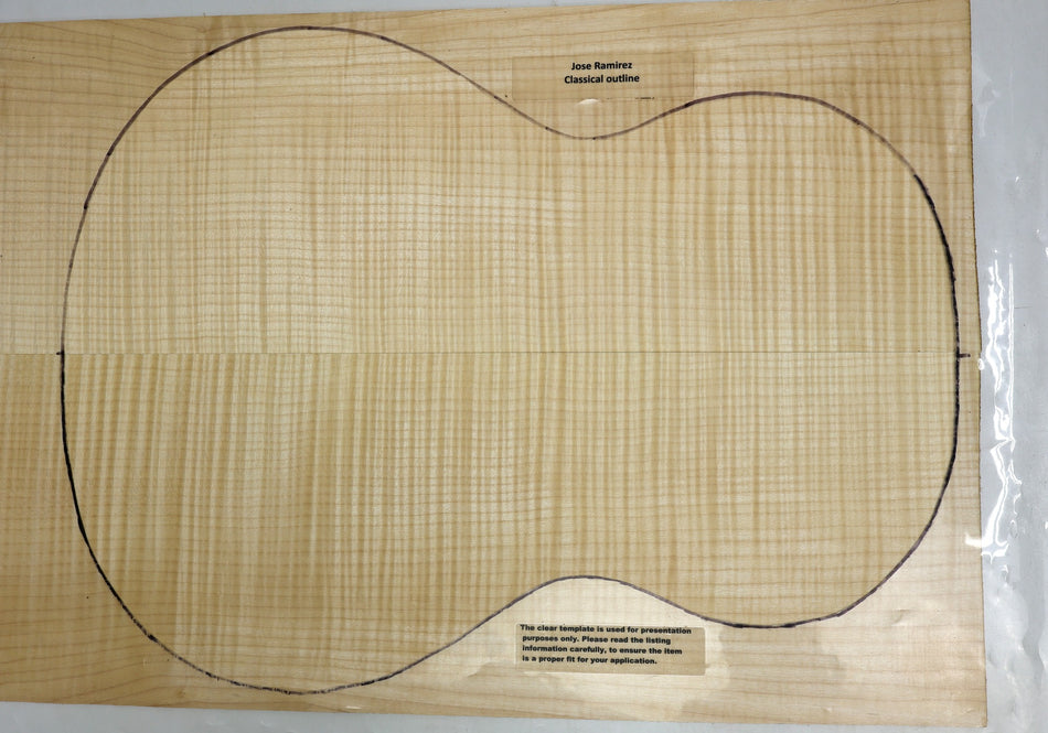 Maple Flame Guitar set, 0.19" thick (HIGH FIGURE) - Stock# 6-4050