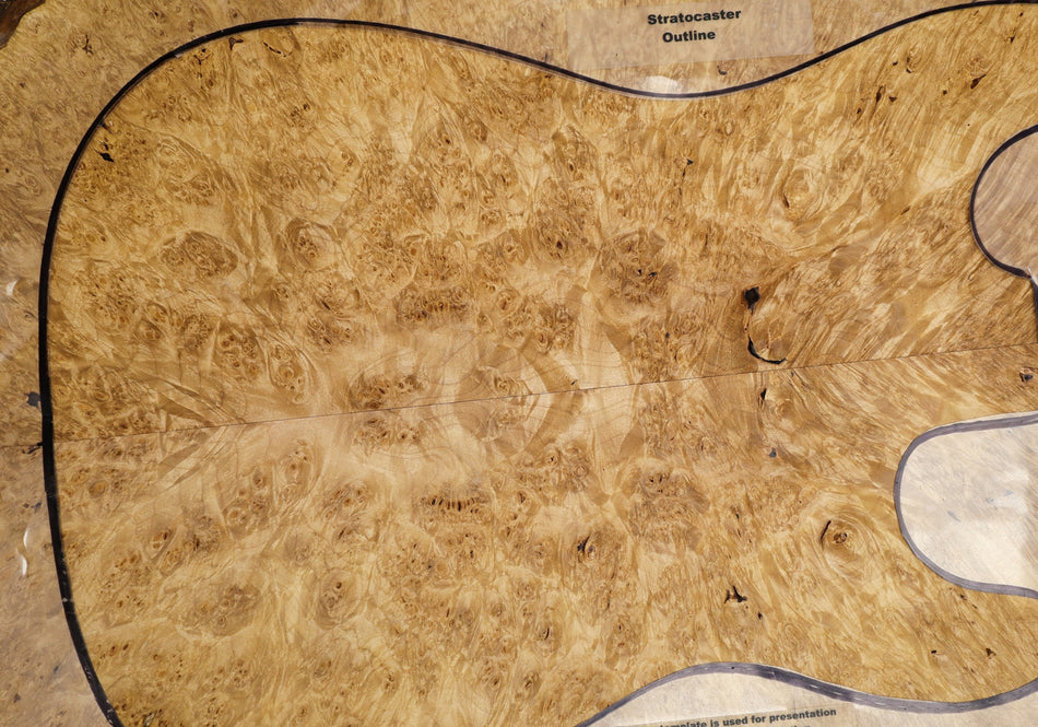 Maple Burl Guitar set, 0.25" thick (HIGH FIGURE 4★) - Stock# 6-4052