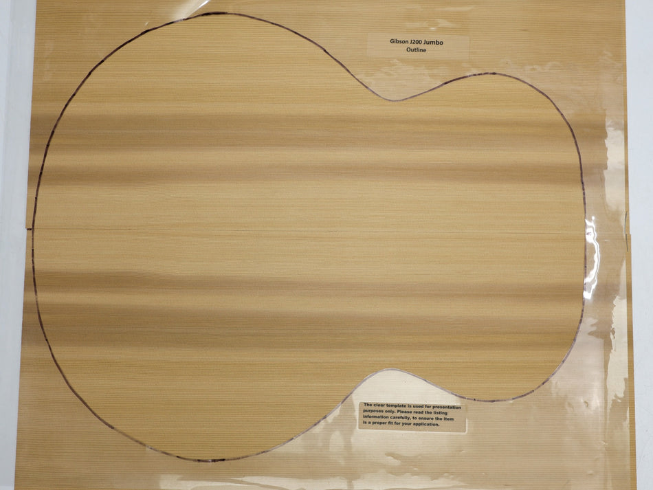 Red Cedar Jumbo Guitar Set, 0.16" thick (+Factory) - Stock# 6-4056