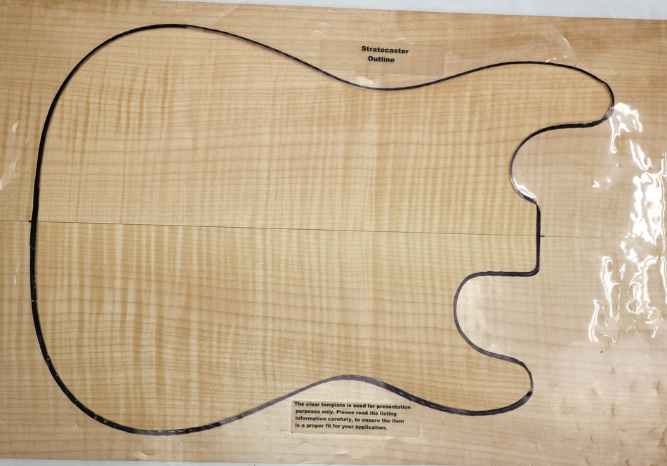 Maple Flame Guitar set, 0.24" thick (Great Figure ★) - Stock# 6-4073
