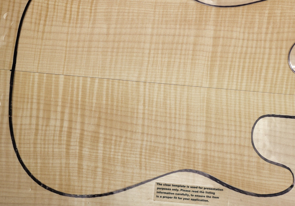 Maple Flame Guitar set, 0.24" thick (Great Figure ★) - Stock# 6-4073