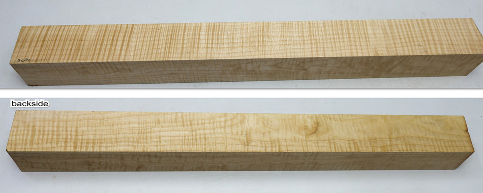 Maple Flame Neck Blank 2.55" x 2.55" x 26" (HIGH FIGURE) - Stock# 6-4076
