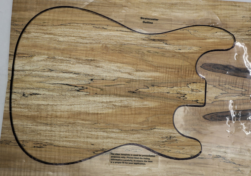 Spalted Maple Flame Guitar set, 0.33" thick (Great Figure) - Stock# 6-4083