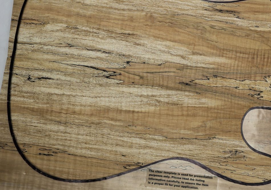 Spalted Maple Flame Guitar set, 0.33" thick (Great Figure) - Stock# 6-4083