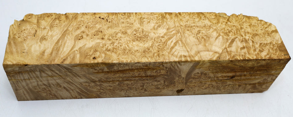 Maple Burl Spindle Square 2.9" x 12" long (GREAT FIGURE) - Stock# 6-4084