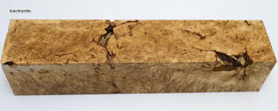 Maple Burl Spindle Square 2.5" x 11.5" long (GREAT FIGURE) - Stock# 6-4109