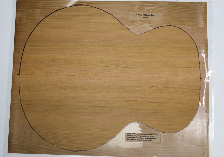 Red Cedar Jumbo Guitar Set, 0.16" thick (+Professional) - Stock# 6-4120
