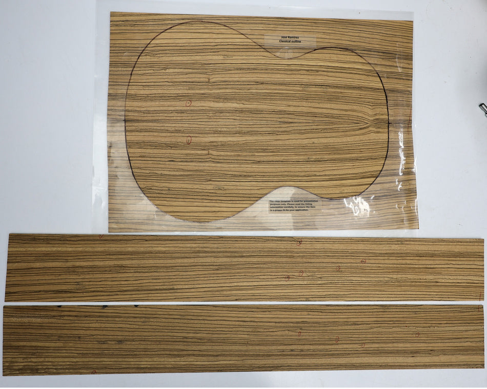 Back & Side set Zebrawood, OM / Classical - Stock# 6-4122