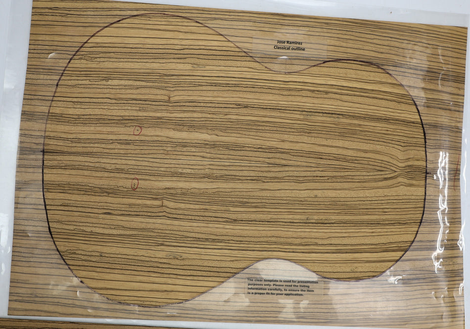 Back & Side set Zebrawood, OM / Classical - Stock# 6-4122
