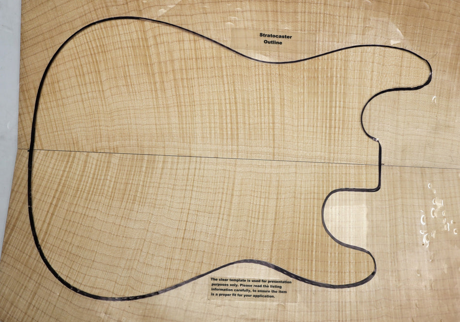 Maple Flame Guitar set, 0.24" thick (HIGH FIGURE) - Stock# 6-4128
