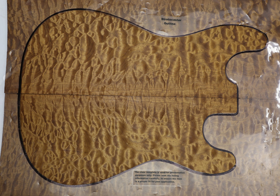 Torrefied Maple Quilt Guitar set, 0.31" thick (HIGH FIGURE) - Stock# 6-4129