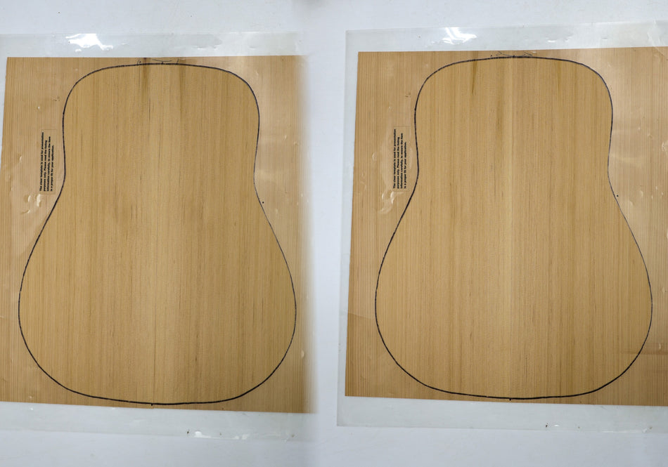Red Cedar Dreadnought, 2 Guitar Sets 0.135" thick (Factory) - Stock# 6-4153