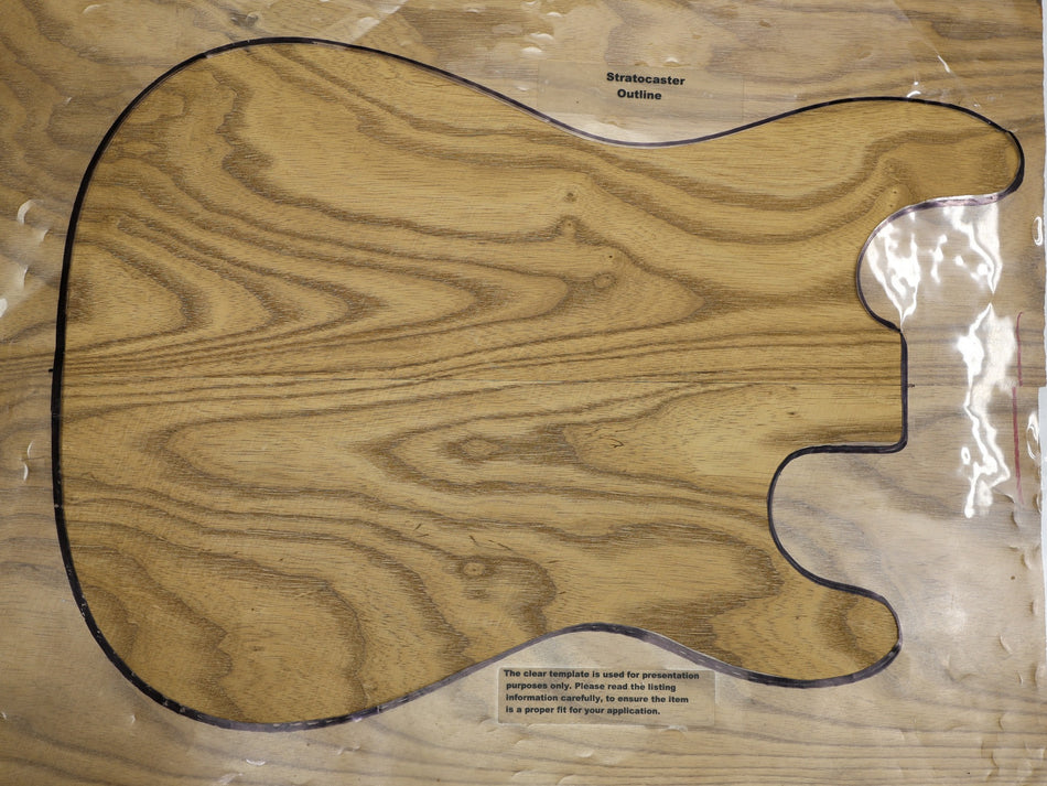 Torrefied White Ash body blank, unglued 2pc, 1.85" thick (PREMIUM) - Stock# 6-4156