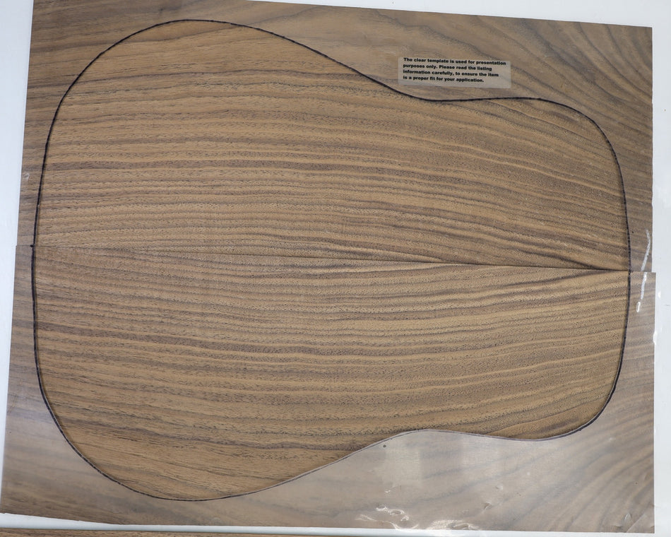 Back & Side set Walnut (Black), Dreadnought - Stock# 6-4159