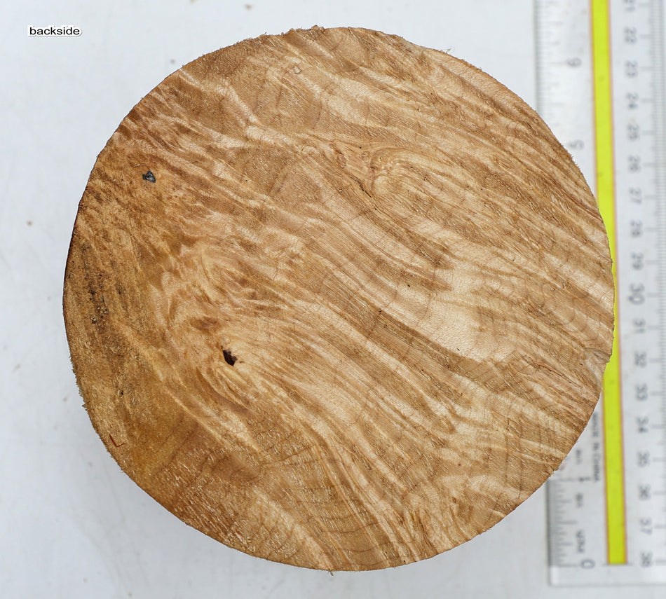 Maple Burl Round 5" diameter x 3.6" (HIGH FIGURE) - Stock# 6-4162