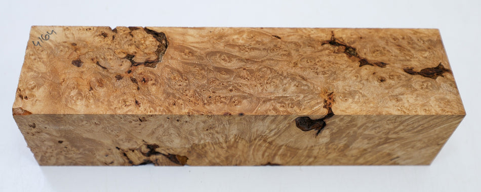 Maple Burl Spindle Square 2.7" x 10.69" long - Stock# 6-4164