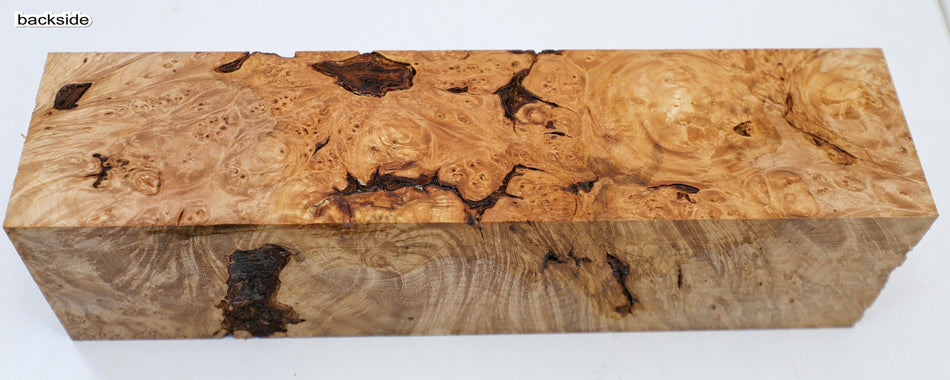 Maple Burl Spindle Square 2.7" x 10.69" long - Stock# 6-4164