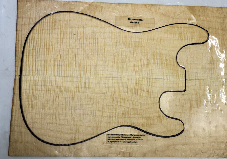 Maple Flame Guitar set, 0.26" thick (GREAT FIGURE +3★) - Stock# 6-4166